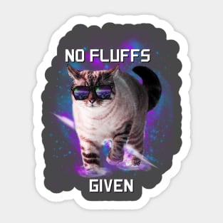 CAT No Fluffs Given Sticker